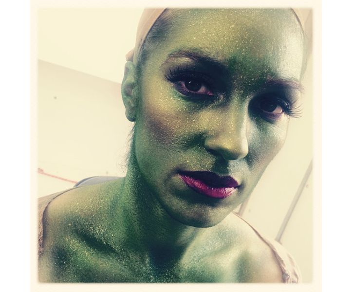 Airbrush makeup, Green Witch Stunt Double, ONCE UPON A TIME Season 7